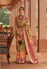 Rajyog RajVansh Pure Silk Patola Saree - 8 Pcs Set