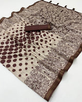 Rajyog Rishika Cotton Silk Saree with Self Weaving & Printed Design (8 Design) – M.R. Saree Emporium