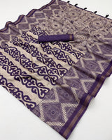 Rajyog Rishika Cotton Silk Saree with Self Weaving & Printed Design (8 Design) – M.R. Saree Emporium
