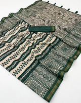Rajyog Rishika Cotton Silk Saree with Self Weaving & Printed Design (8 Design) – M.R. Saree Emporium