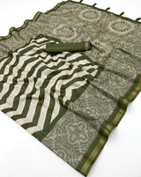 Rajyog Rishika Cotton Silk Saree with Self Weaving & Printed Design (8 Design) – M.R. Saree Emporium