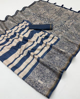 Rajyog Rishika Cotton Silk Saree with Self Weaving & Printed Design (8 Design) – M.R. Saree Emporium