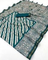 Rajyog Rishika Cotton Silk Saree with Self Weaving & Printed Design (8 Design) – M.R. Saree Emporium