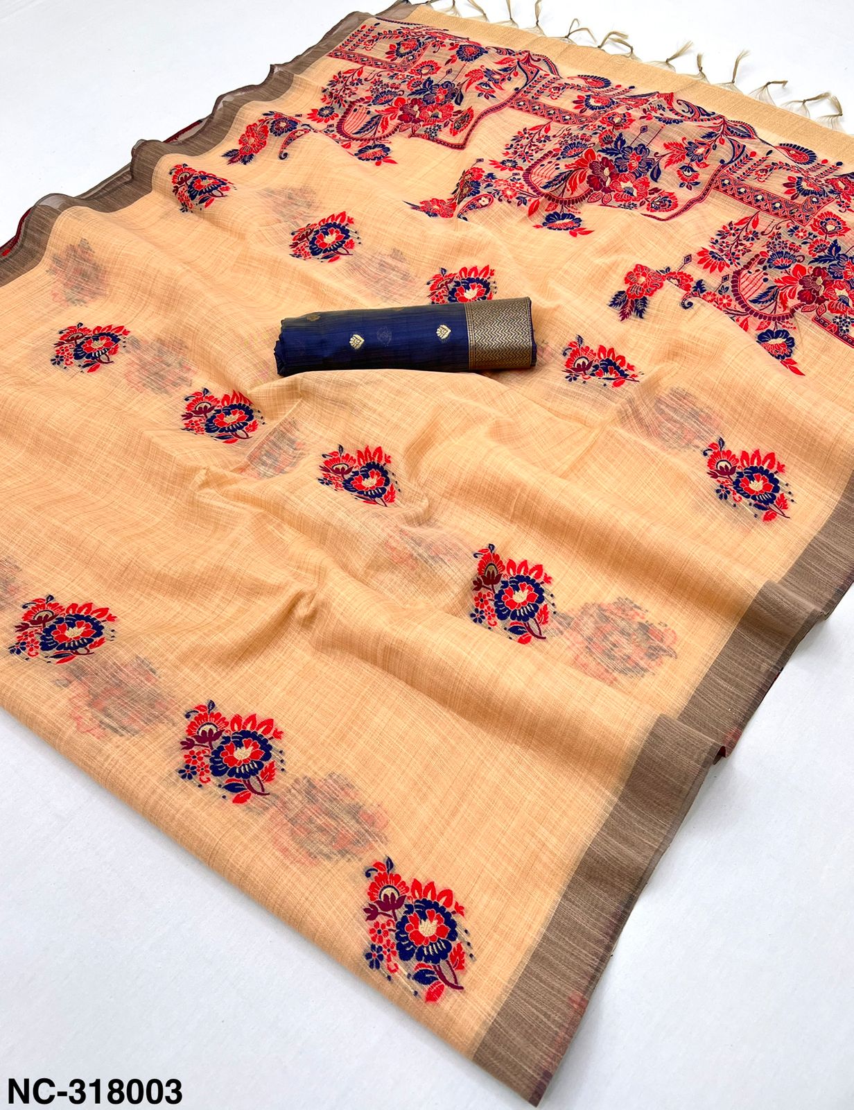 Rajyog Nakshatra Cotton Super Trending Jamdani Style Soft Cotton Saree - 6 Piece Set & Single Piece Available - M.R. Saree Emporium