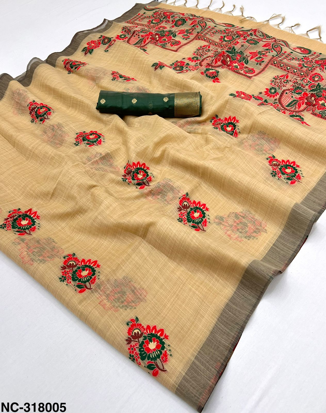 Rajyog Nakshatra Cotton Super Trending Jamdani Style Soft Cotton Saree - 6 Piece Set & Single Piece Available - M.R. Saree Emporium
