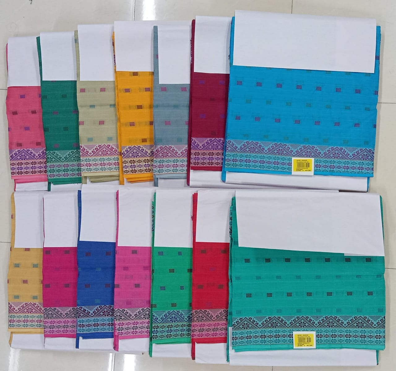Rani Rangila Cotton Saree – 14 Pcs Set -Minimum 6 Pcs Purchase -M.R. Saree Emporium