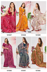 Ratnajyoti Vol-05 Saree – 6 Pcs Set | Vallabhi Prints – M.R. Saree Emporium