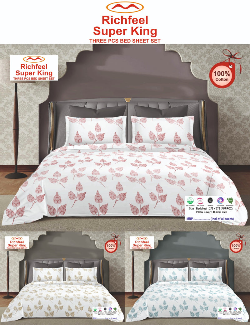 Richfeel Super King Size Bedsheet