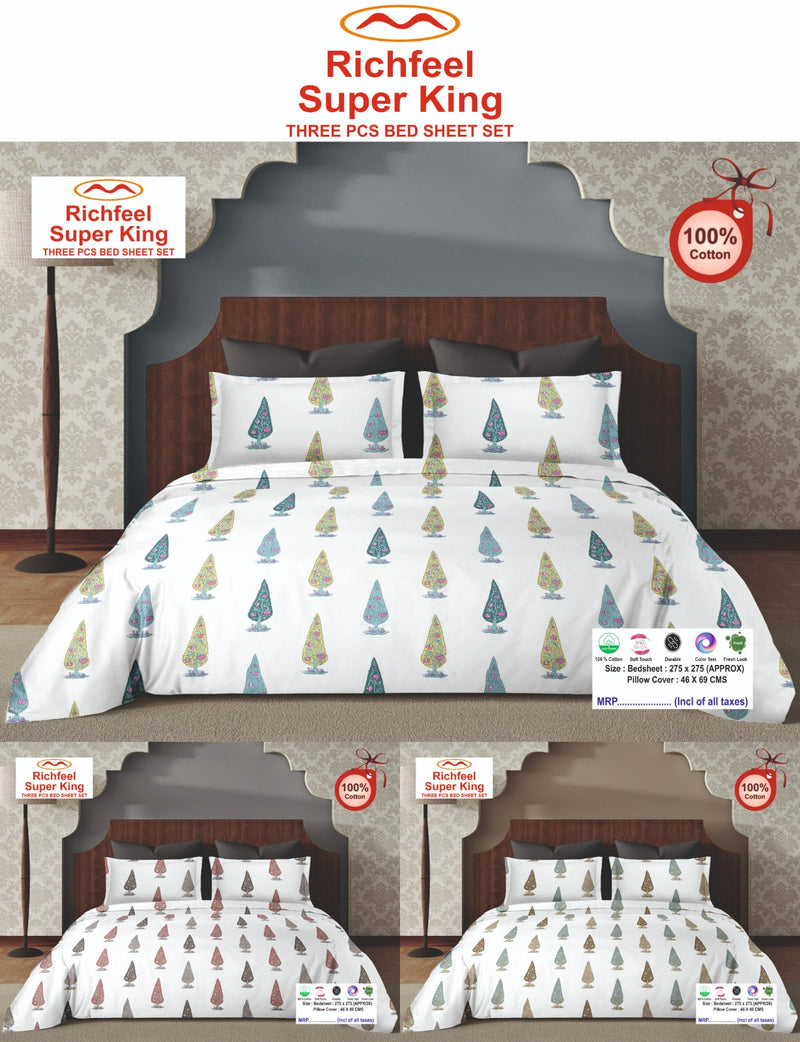 Richfeel Super King Size Bedsheet
