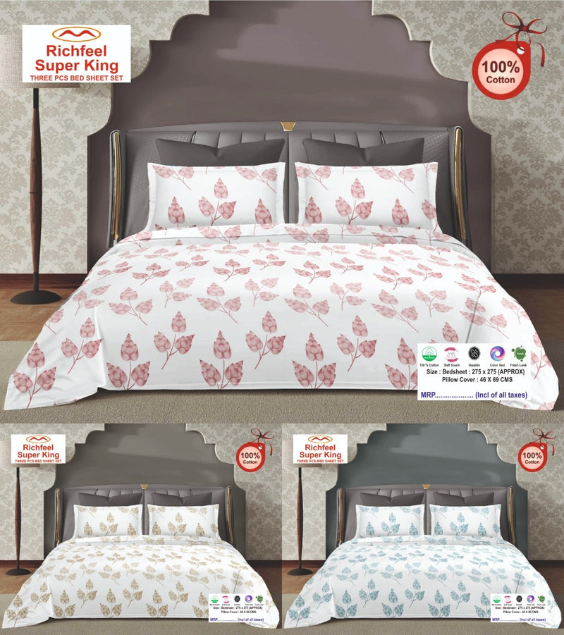 Richfeel Super King Size Bedsheet