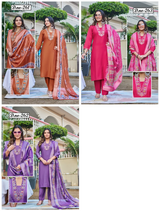 Roman Silk Embroidered Kurti Pant Dupatta Set - Designer Ethnic 4 Pc Set - M.R. Saree Emporium