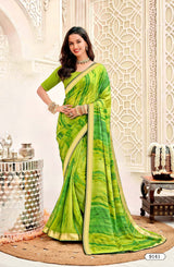 Krishnaleela Roohani-4 Fancy Fabrics Printed Saree with Designer Border - 8 PCS Set