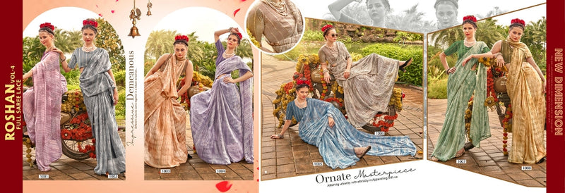 Roshan Vol-04 Simmar Chiffon Saree with Running Blouse – M.R. Saree Emporium