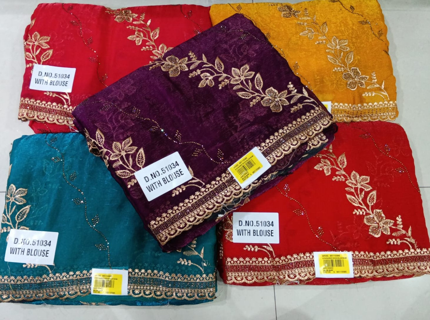 Frendy Chiffon Embroidery Saree 5 Pcs Set With Blouse – Designer Party Wear-M.R. Saree Emporium