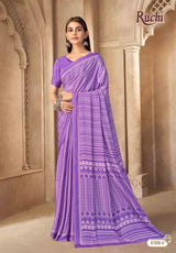 Ruchi Vedanta Silk-55 Silk Crepe Printed Saree - 12 PCS Set