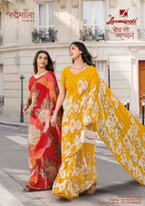 Laxmipati Rudramala Floral Printed Saree - 12 Pcs Set
