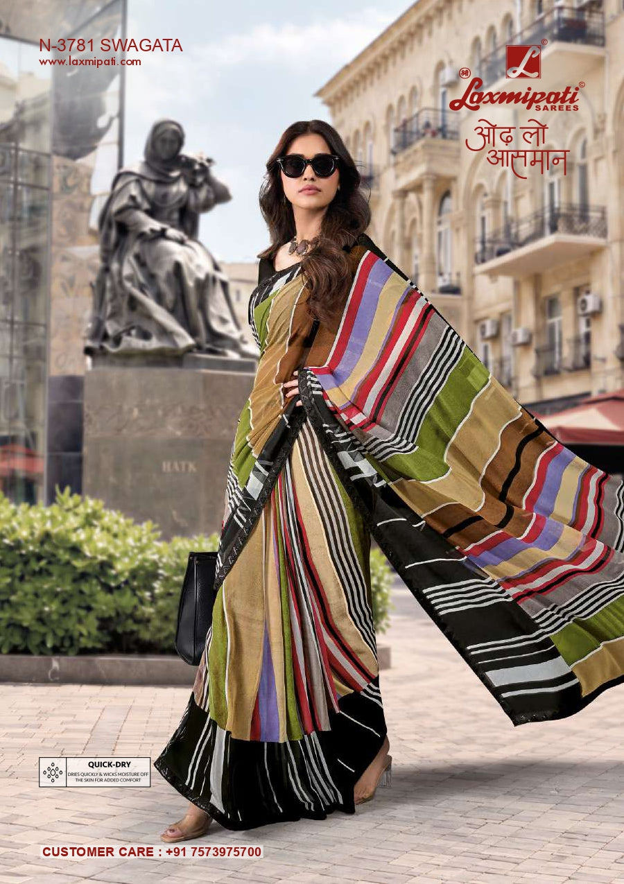 Laxmipati Rudramala Floral Printed Saree - 12 Pcs Set