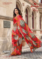 Laxmipati Rudramala Floral Printed Saree - 12 Pcs Set