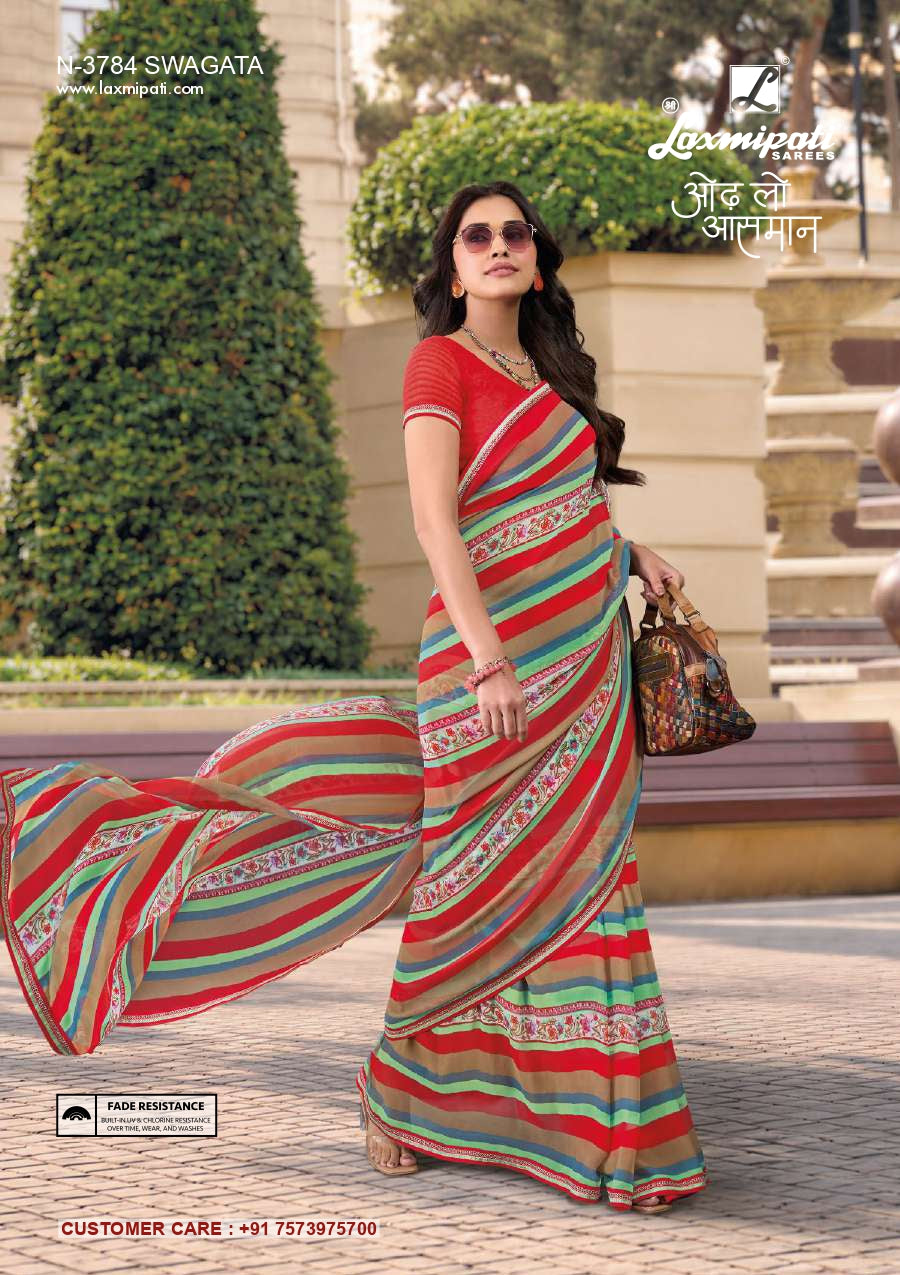 Laxmipati Rudramala Floral Printed Saree - 12 Pcs Set