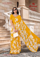 Laxmipati Rudramala Floral Printed Saree - 12 Pcs Set
