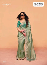 Kimora Mohey Saree Fancy Tissue Designer Party Wear