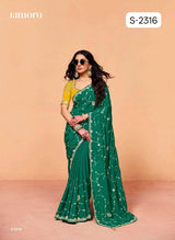 Kimora Mohey Saree Fancy Tissue Designer Party Wear