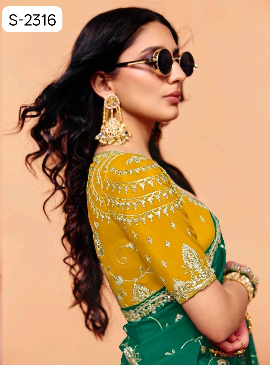Kimora Mohey Saree Fancy Tissue Designer Party Wear