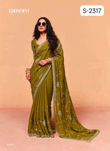 Kimora Mohey Saree Fancy Tissue Designer Party Wear