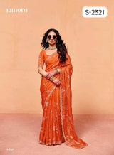Kimora Mohey Saree Fancy Tissue Designer Party Wear