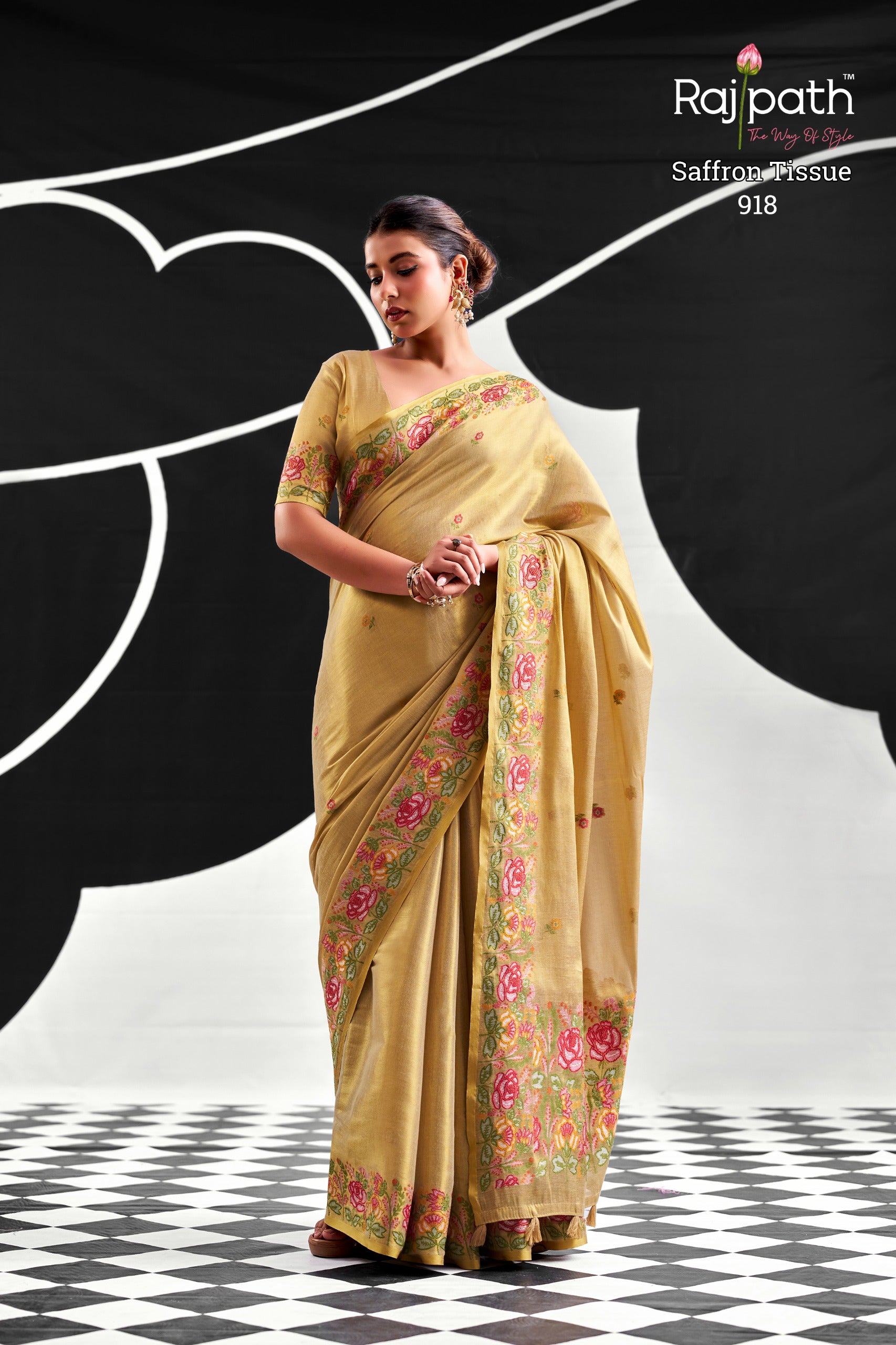Premium Tissue Silk Saree for Women - Soft & Elegant Fabric