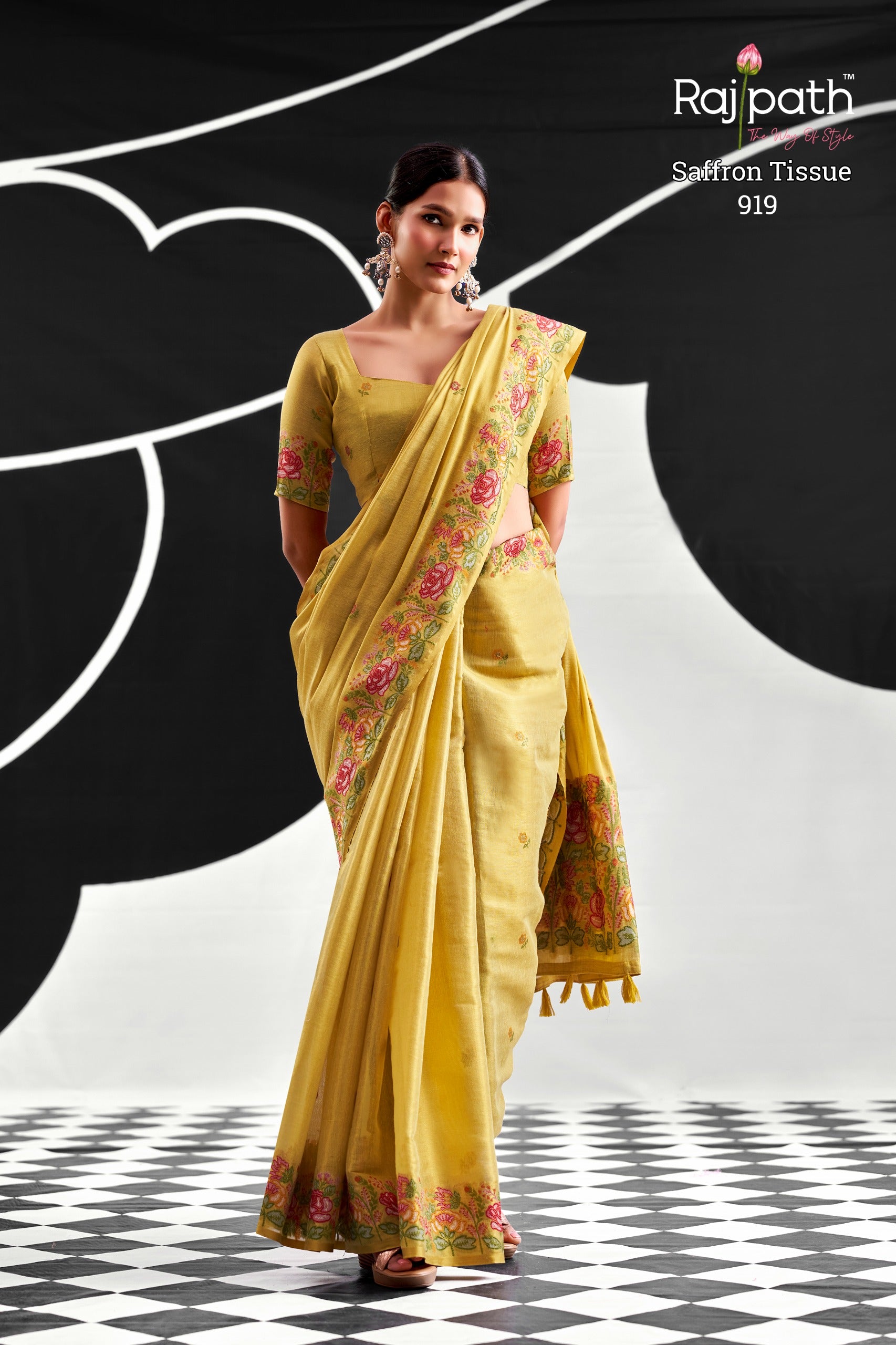Premium Tissue Silk Saree for Women - Soft & Elegant Fabric
