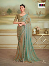 TFH SLS-8105 Sea Green Fancy Fabric Party Wear Saree