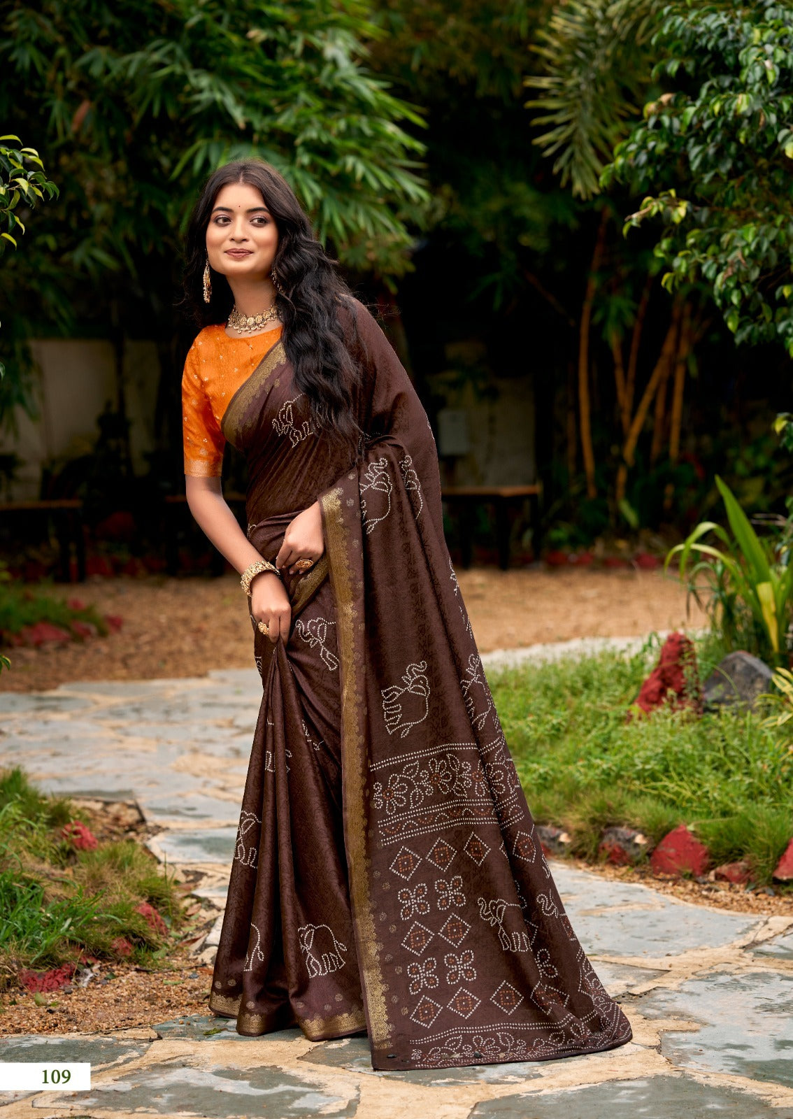 SR Scarlet Printed Silk Saree With Rich Jacquard Border - Designer Festive Wear Saree - M.R. Saree Emporium