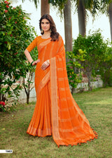 SR Tarnika Pure Bamber Silk Saree with Designer Tusser Digital Blouse - 10 PCS Wholesale Set