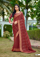SR Tarnika Pure Bamber Silk Saree with Designer Tusser Digital Blouse - 10 PCS Wholesale Set