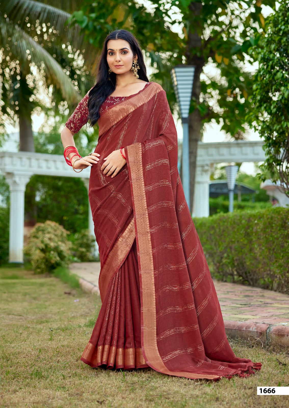 SR Tarnika Pure Bamber Silk Saree with Designer Tusser Digital Blouse - 10 PCS Wholesale Set