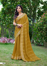 SR Tarnika Pure Bamber Silk Saree with Designer Tusser Digital Blouse - 10 PCS Wholesale Set