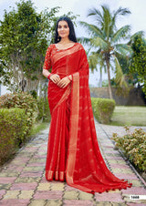 SR Tarnika Pure Bamber Silk Saree with Designer Tusser Digital Blouse - 10 PCS Wholesale Set