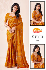 STAVAN Pratima Fancy Embroidered Saree Collection - 10 Pcs Set