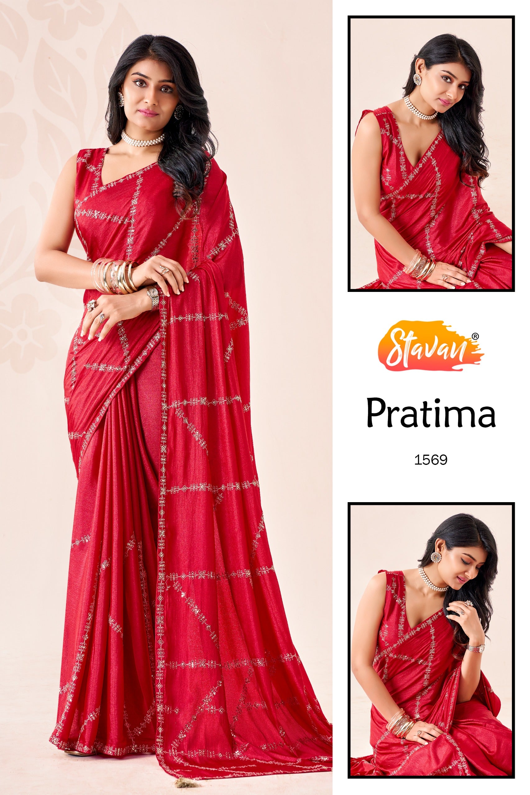 Fancy Fabric Embroidered Saree - M.R. Saree Emporium
