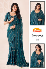 STAVAN Pratima Fancy Embroidered Saree Collection - 10 Pcs Set