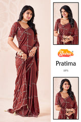 STAVAN Pratima Fancy Embroidered Saree Collection - 10 Pcs Set