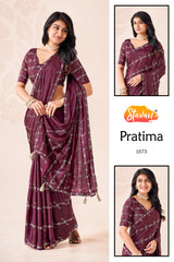 STAVAN Pratima Fancy Embroidered Saree Collection - 10 Pcs Set