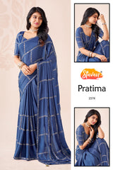 STAVAN Pratima Fancy Embroidered Saree Collection - 10 Pcs Set