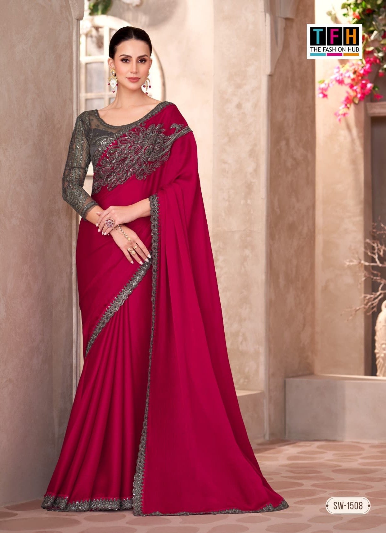 SW-1508 Premium Designer Festive Party Wear Saree