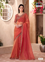 TFH Sandalwood-15 Designer Party Wear Saree with Fancy Designer Blouse