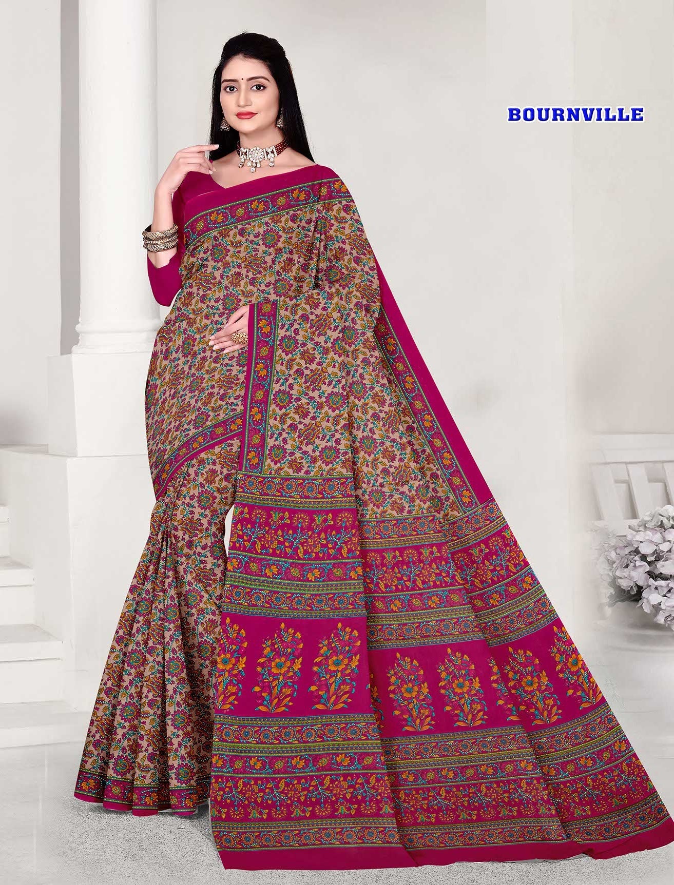 BOURNVILLE PRINTED SAREE (M.R.SAREE EMPORIUM)