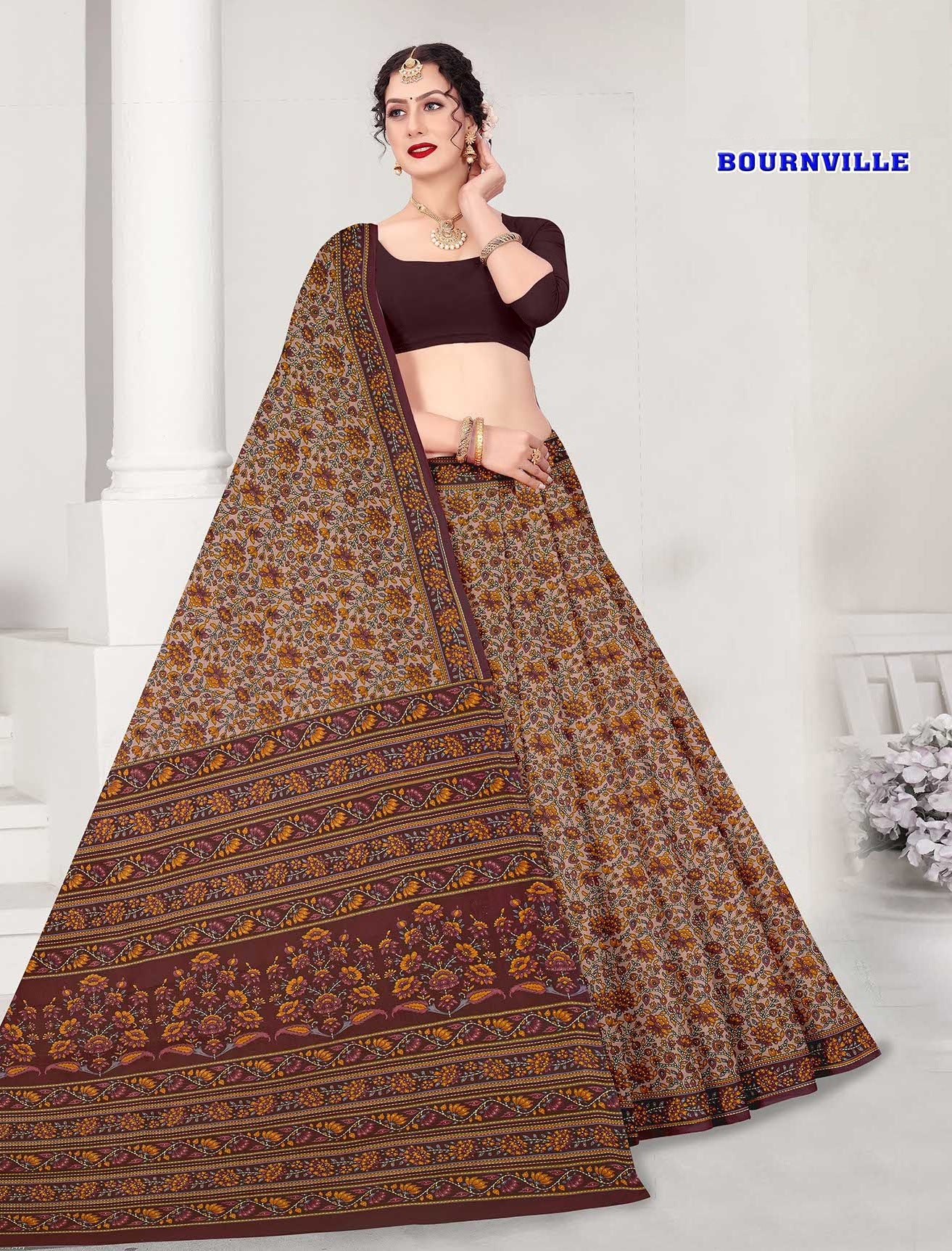 BOURNVILLE PRINTED SAREE (M.R.SAREE EMPORIUM)