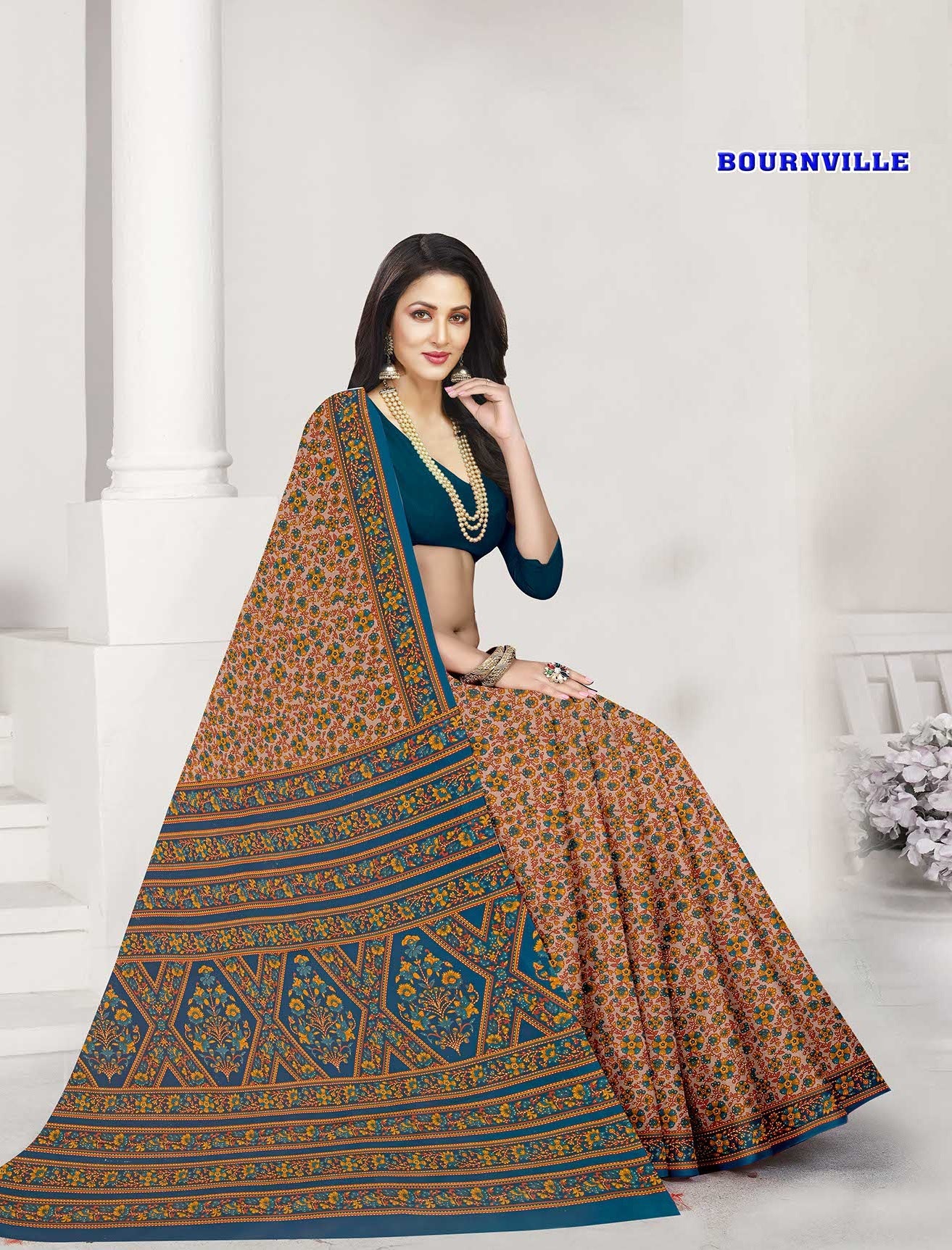 BOURNVILLE PRINTED SAREE (M.R.SAREE EMPORIUM)