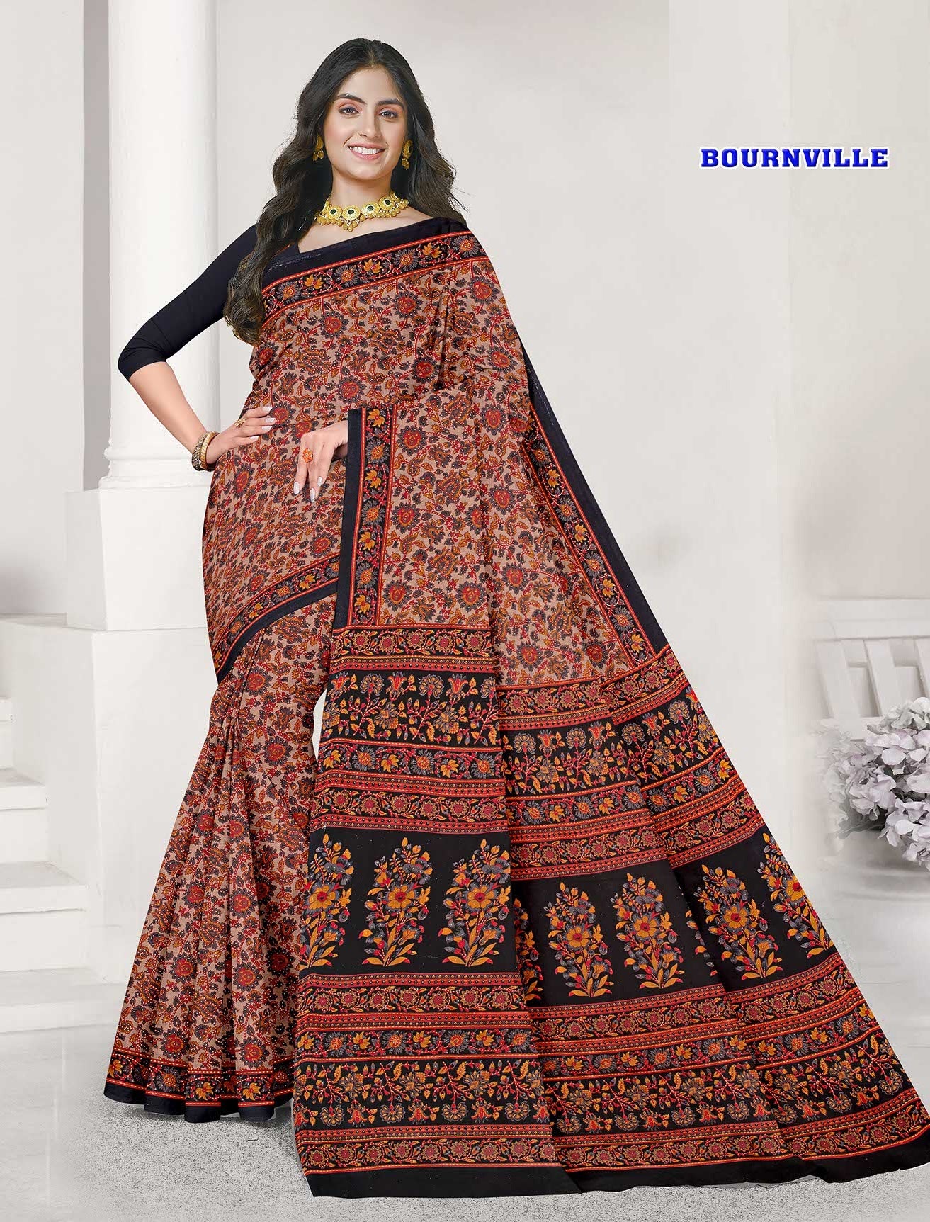 BOURNVILLE PRINTED SAREE (M.R.SAREE EMPORIUM)